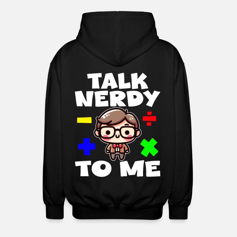 TALK NERDY TO ME - TEACHET GIFT - Veste à capuche unisexe - noir