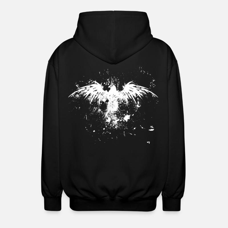 Grunge Eagle Rise - Unisex Kapuzenjacke - Schwarz