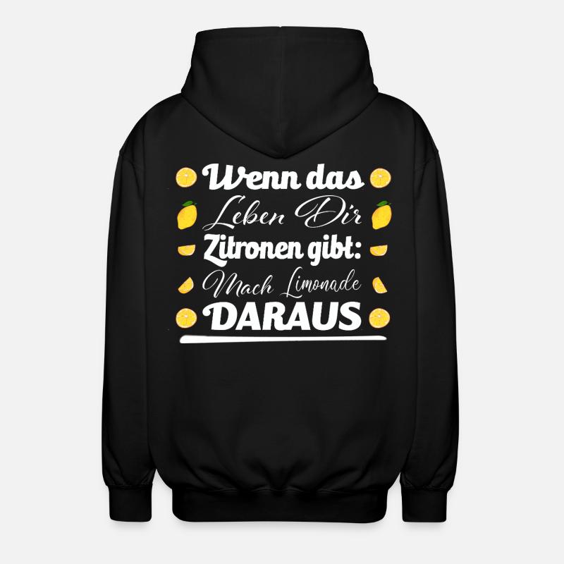 Zitronen und Limonade - Unisex Kapuzenjacke - Schwarz