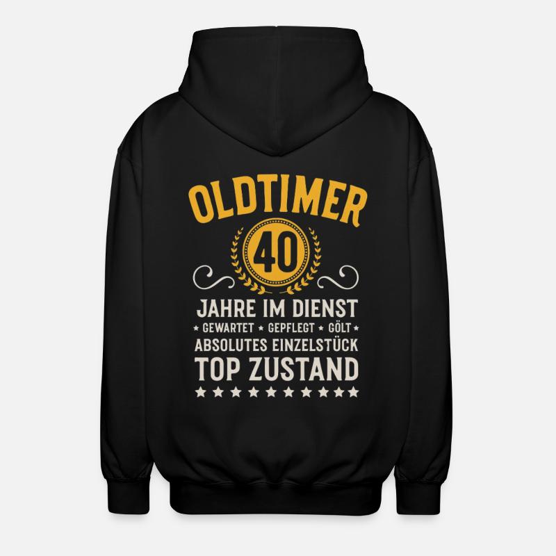 Anniversaire de l’entreprise 40 ans Anniversaire - Veste à capuche unisexe - noir