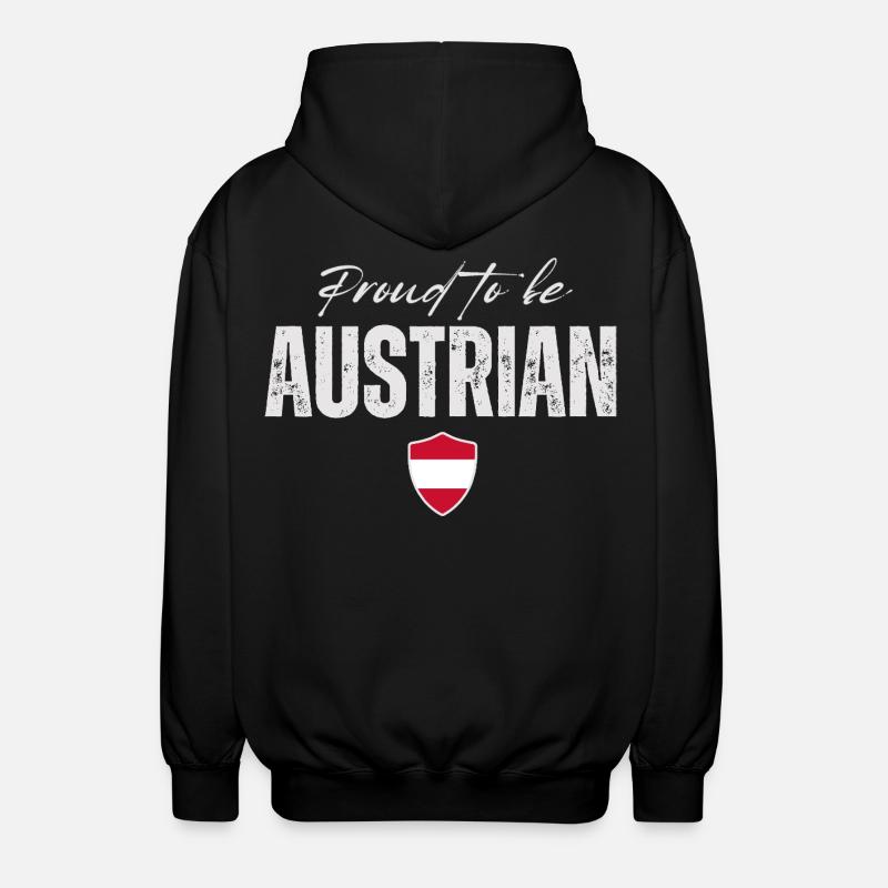 Proud Austrian, Made in Austria - Unisex Hooded Jacket - black