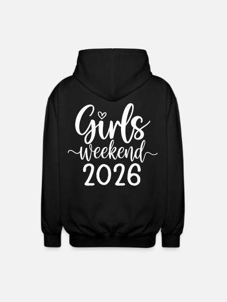 Girls Weekend 2026 Lettering - Unisex Hooded Jacket - black