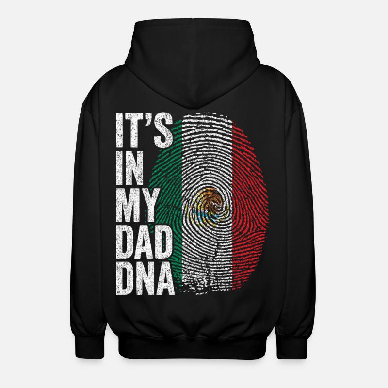 Drapeau Mexique Empreinte Papa Mexicain - Veste à capuche unisexe - noir
