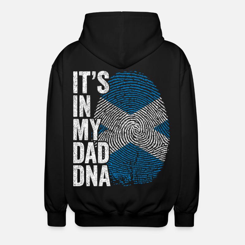 Drapeau Écosse Empreinte Papa Écossais - Veste à capuche unisexe - noir