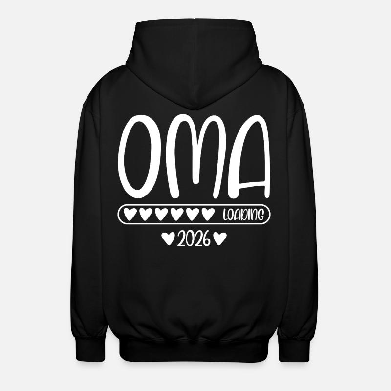 Oma 2026 loading - Unisex Kapuzenjacke - Schwarz