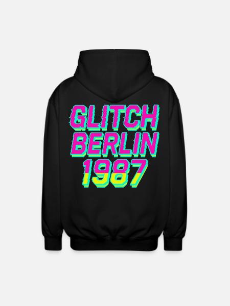 Glitch, Berlin 1987 - Unisex Hooded Jacket - black
