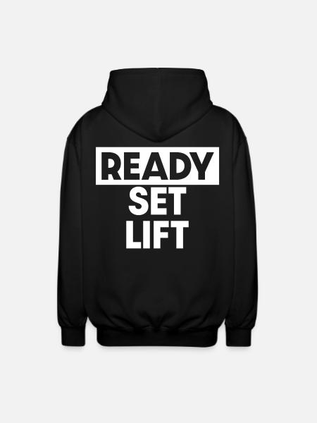 Ready Set Lift - Unisex Hooded Jacket - black