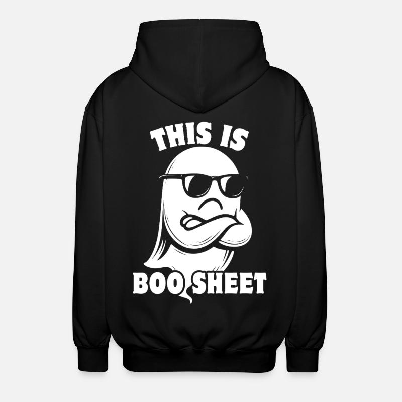 Halloween Geist - This is Boo Sheet - Unisex Kapuzenjacke - Schwarz