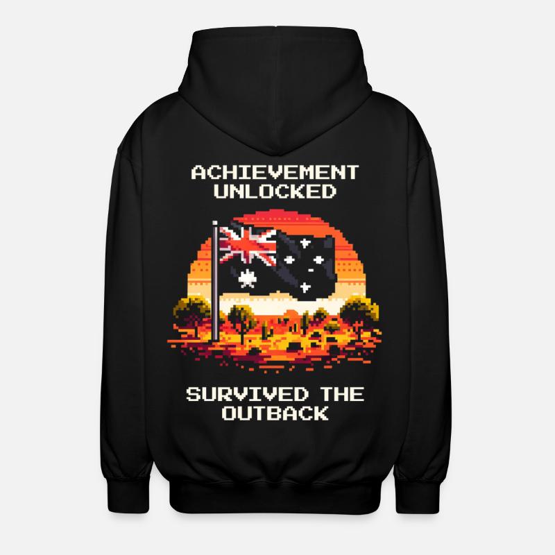 Succès : l’Outback a survécu | Australie - Veste à capuche unisexe - noir