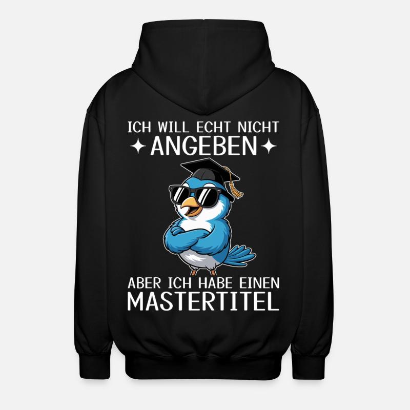 Master Abschluss geschafft - Mastertitel - Unisex Kapuzenjacke - Schwarz