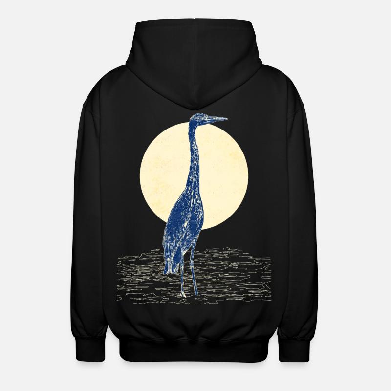 GRAUREIHER - Unisex Kapuzenjacke - Schwarz
