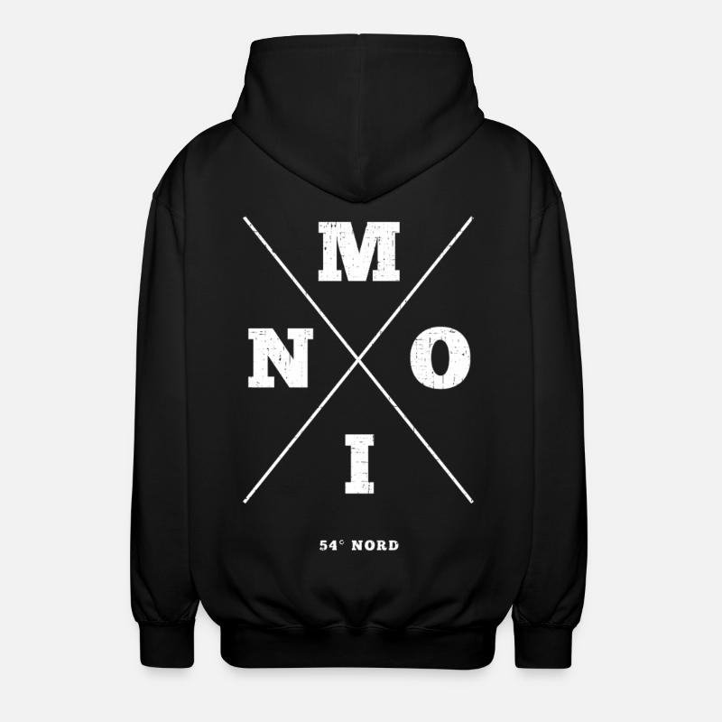 Conception maritime avec Moin 54°Nord - Veste à capuche unisexe - noir