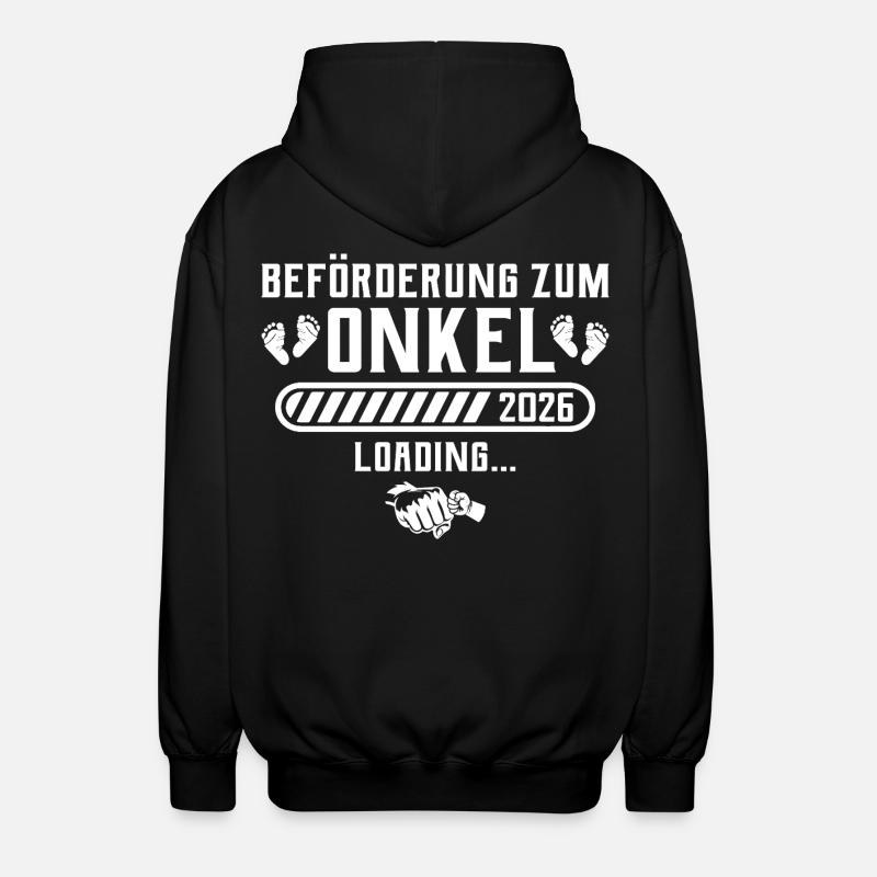 Uncle 2026 announce pregnancy - Unisex Hooded Jacket - black