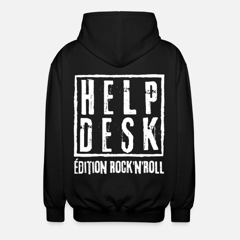 HELPDESK Rock N Roll Edition - Unisex Kapuzenjacke - Schwarz