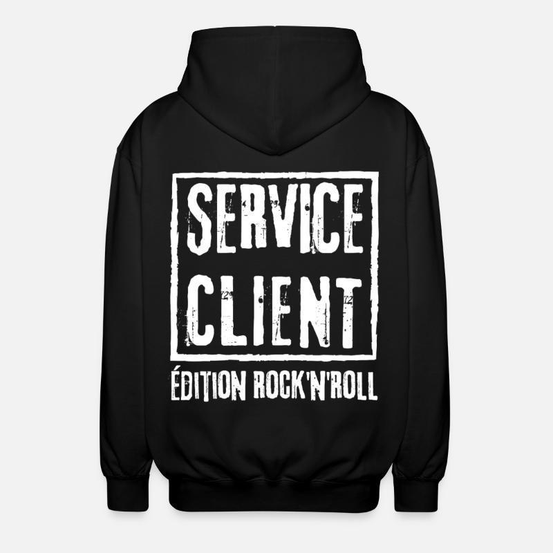 SERVICE CLIENT Edition Rock N Roll - Veste à capuche unisexe - noir