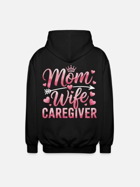 Mutter Tochter Herz Motiv - Unisex Kapuzenjacke - Schwarz