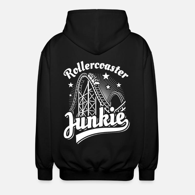 Rollercoaster Junkie - Roller Coaster - Boucle - Veste à capuche unisexe - noir