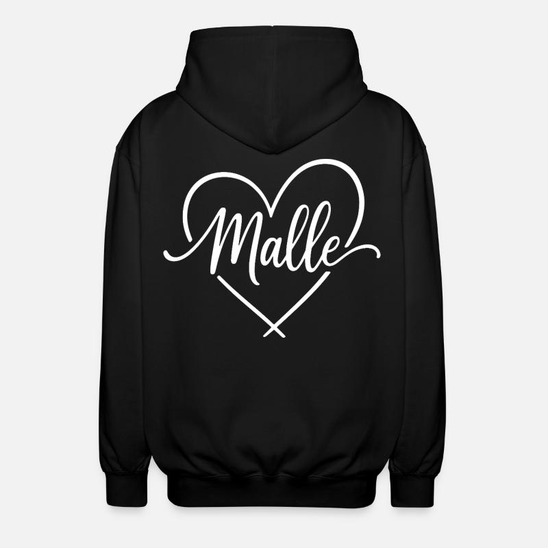 Malle Herz Mallorca - Unisex Kapuzenjacke - Schwarz