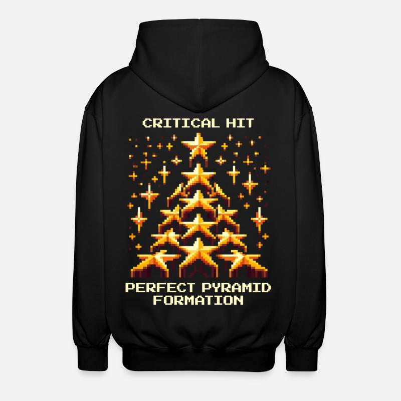 Kritischer Treffer: Top-Pyramide | Cheerleading - Unisex Kapuzenjacke - Schwarz