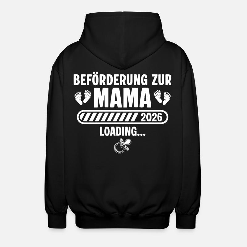 Annonce de grossesse de maman 2026 - Veste à capuche unisexe - noir