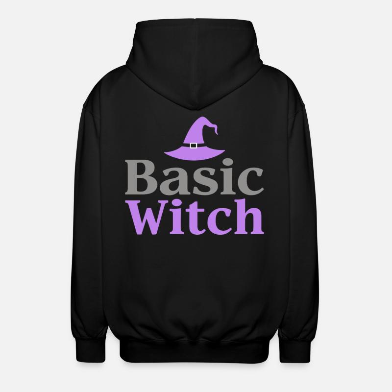 Basic Witch Halloween Spruch Zitat - Unisex Kapuzenjacke - Schwarz