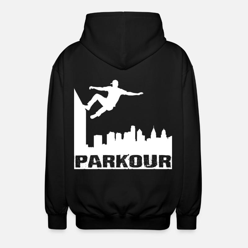 Parkour - Unisex Kapuzenjacke - Schwarz
