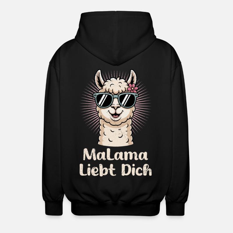 Bientôt maman MALAMA T'AIME Drôle - Veste à capuche unisexe - noir