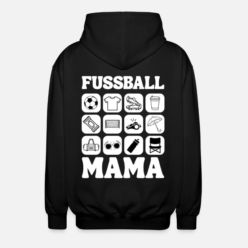 Conception de maman footballeuse - Veste à capuche unisexe - noir