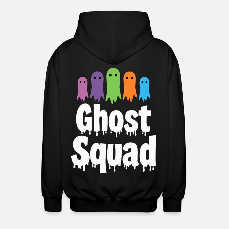 Ghost Squad - Halloween Ghost Saying - Unisex Hooded Jacket - black