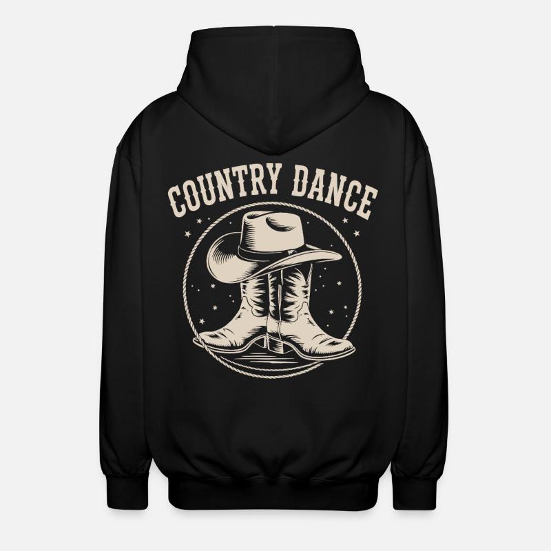 Conception de danse country - Veste à capuche unisexe - noir