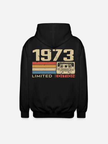 Legends 1973 Vintage 1973 Jubilee 1973 vintage - Unisex Hooded Jacket - black