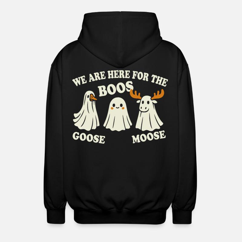 Fantômes d’Halloween - Goose Moose Boos - Veste à capuche unisexe - noir