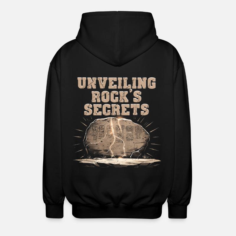 Petroglyphe Petroglyphen Unveiling Rock's Secrets - Unisex Kapuzenjacke - Schwarz