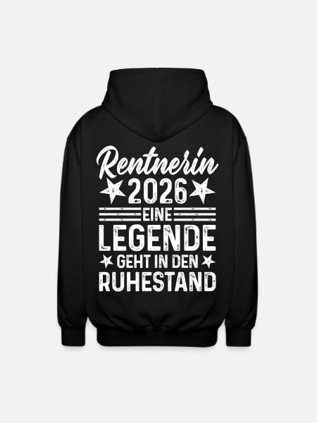 Pensioner 2026 A legend is retiring - Unisex Hooded Jacket - black