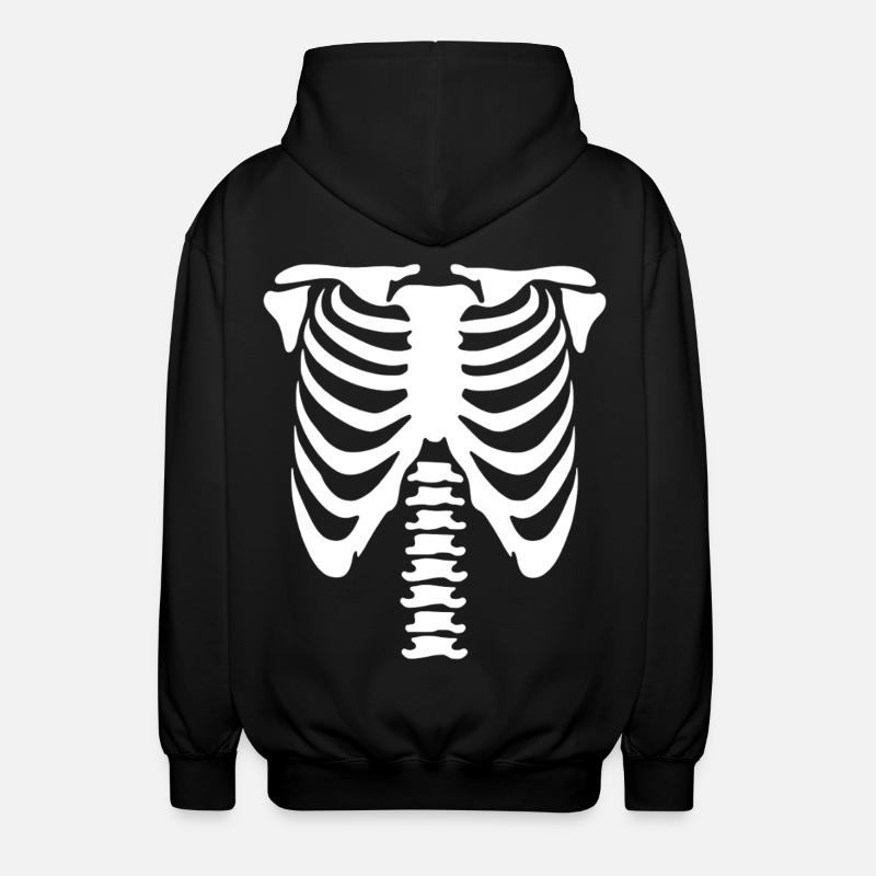 Skelett-Torso - Unisex Kapuzenjacke - Schwarz