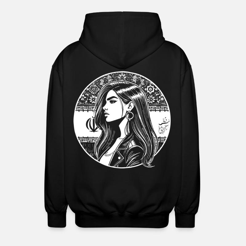 Persian Design – Pride & Elegance - Unisex Hooded Jacket - black