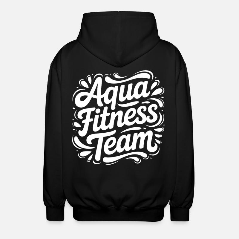 Lettrage d’équipe d’aquaforme - Veste à capuche unisexe - noir