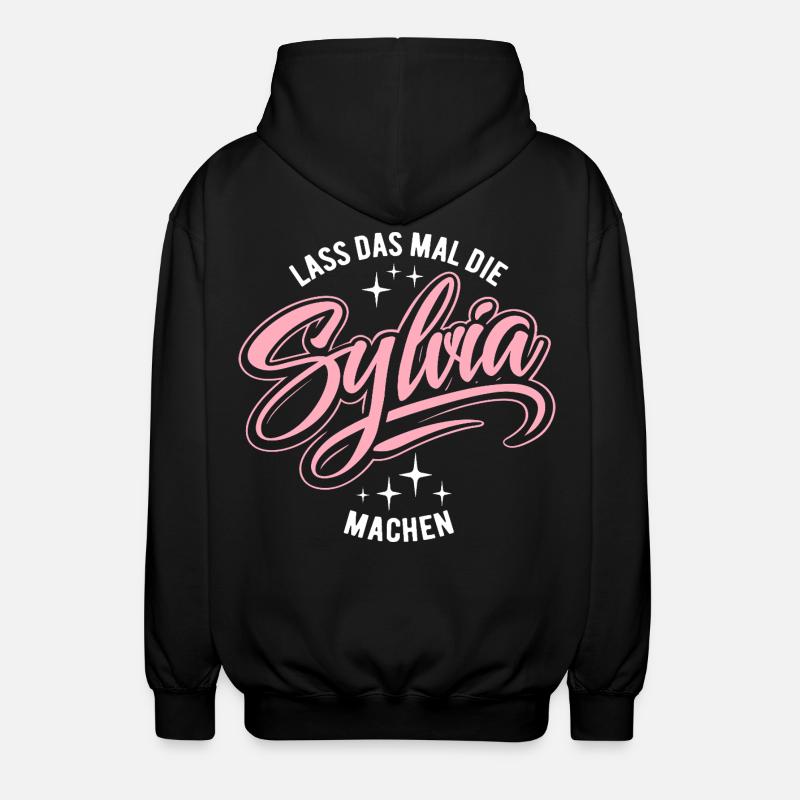 Let Sylvia do that - name day - Unisex Hooded Jacket - black