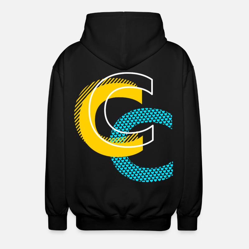 Lettre initiale C - Veste à capuche unisexe - noir