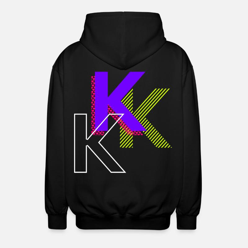 k - Conception de graffitis - Veste à capuche unisexe - noir