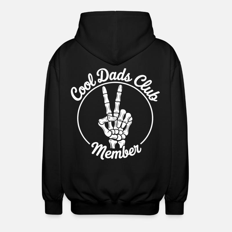 Cool Dad Skeleton Hand Design - Unisex Hooded Jacket - black