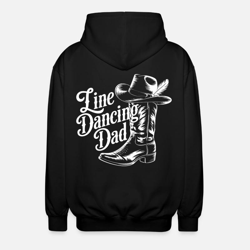 Western Dad Linedancer Design - Unisex Kapuzenjacke - Schwarz