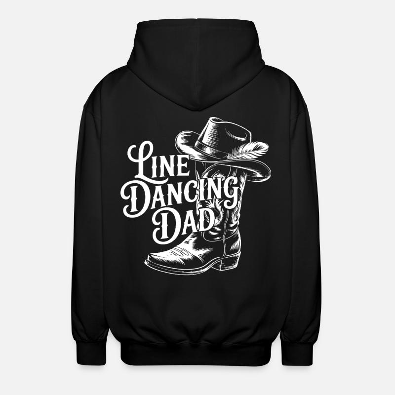 Papa Linedancing Western - Unisex Kapuzenjacke - Schwarz