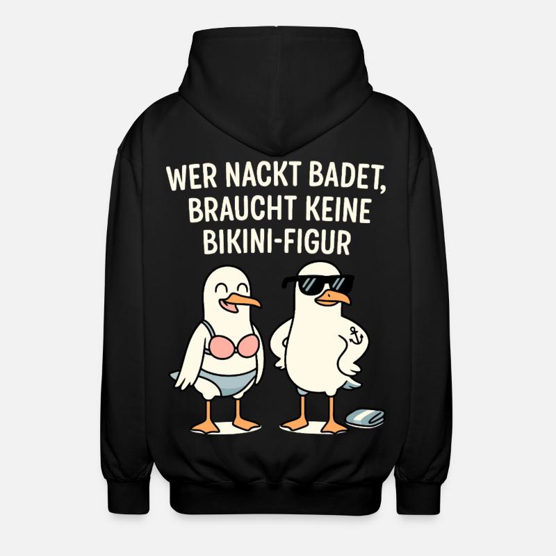 Nu Bain Bikini Figure Dire - Veste à capuche unisexe - noir