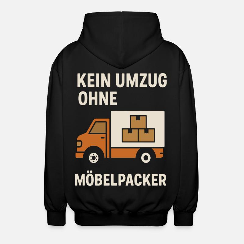 No move without movers - Unisex Hooded Jacket - black