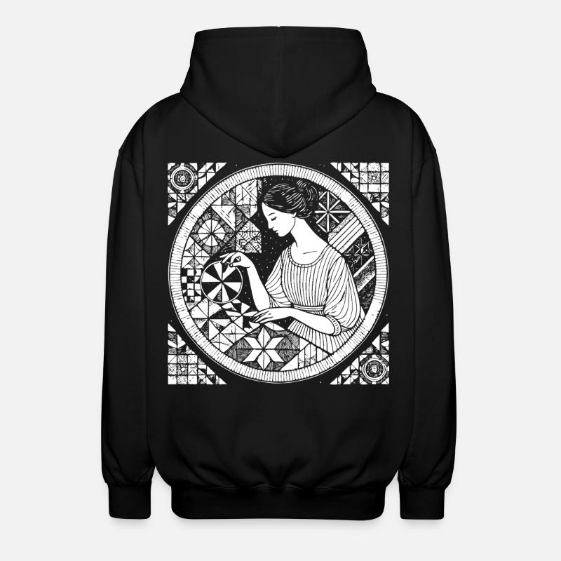 Conception de courtepointe – Créativité et artisanat - Veste à capuche unisexe - noir