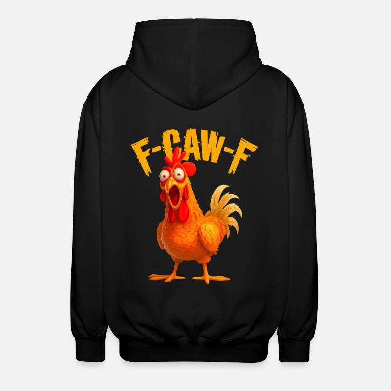 F-Caw-F Chicken - Unisex Hooded Jacket - black
