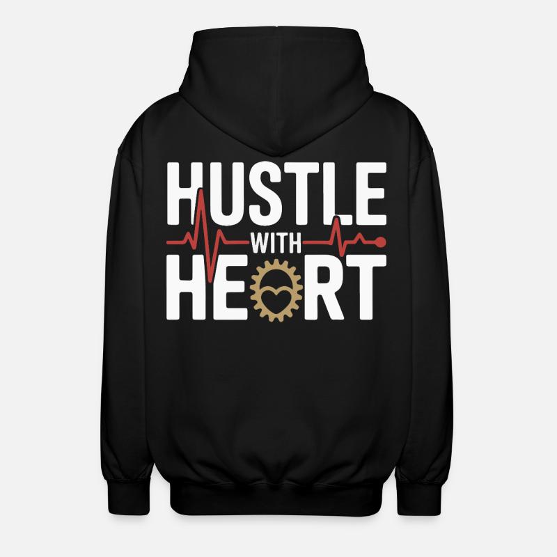 Hustle avec Heart Geardesign - Veste à capuche unisexe - noir