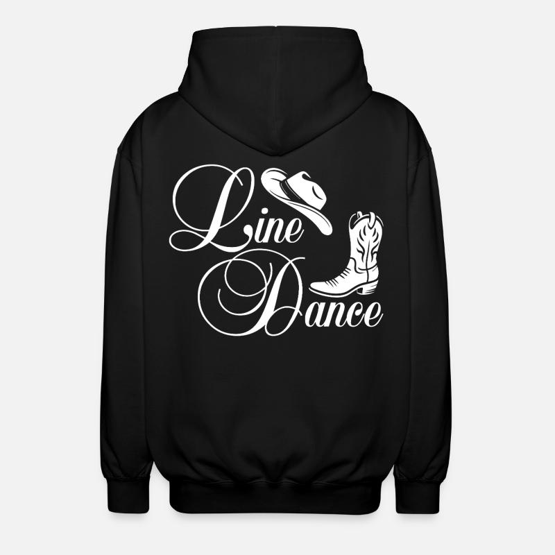 Line Dance Western Script - Unisex Kapuzenjacke - Schwarz