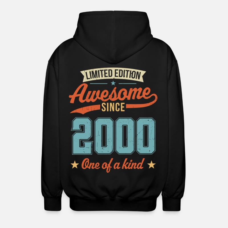 Awesome Since 2000 - Unisex Hooded Jacket - black
